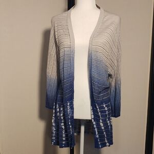 Chico's Gradient Blue and Gray Cardigan - Sz. L